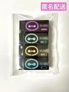 ベイマックス　消しゴム　4個　ネオン　黒　MONO