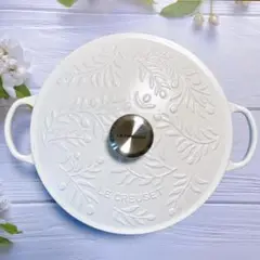 ルクルーゼ　マルチボウル26cmオリーブブランチレリーフコットン 新品 ルクルーゼ マルチボウル26cmオリーブブランチレリーフコットン