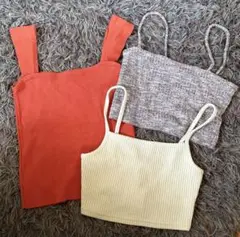 タンクトップ　ショート丈　3点セット