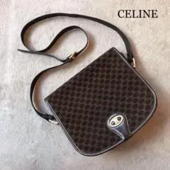 【希少☆総柄】CELINE セリーヌ ショルダーバッグ 黒マカダム柄 トリオンフ