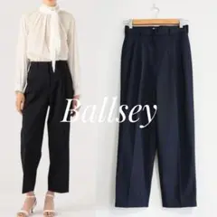 美品 Ballsey ドライピケタックテーパードパンツ 黒 32 UV加工