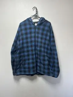 rill fox チェック柄フード付きパーカー 4L