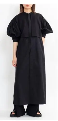 25ss HYKE COTTON BALLOON SLEEVE DRESS
