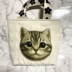 2660✨にゃんこフェイス✨ミニトート　ハンドメイド