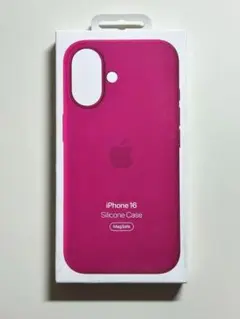 【新品】純正 iPhone 16 シリコンケース・フクシア①