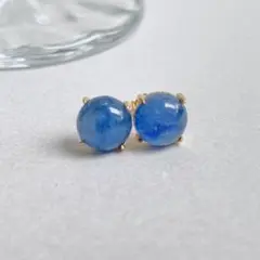 [SV925]カイヤナイトピアス 8mm