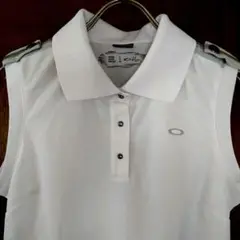 Oakley レディース ノースリーブポロシャツ S/M ホワイト