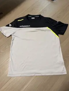 DIADORA スポーツ用Tシャツ Mサイズ グレー/黒