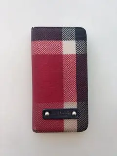 ブルーレーベルクレストブリッジ 赤チェックスマホケース iPhone14、13