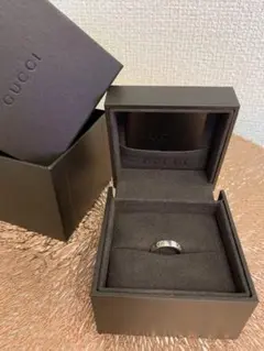良品☆GUCCI◆グッチ/リング/GGアイコンリング/K18WG/7号