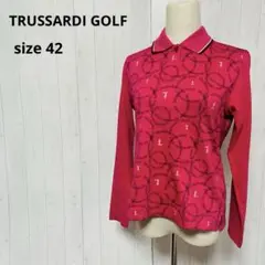 TRUSSARDI GOLF トラサルディゴルフウェア長袖シャツ【42】a549