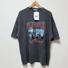 【新品タグ付き】JaVa ジャバ　ヴィンテージ風　プリントTシャツ　半袖　グレー