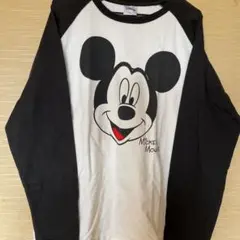 ディズニー ミッキー長袖LLサイズレトロTシャツ
