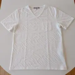 美品！ホワイト Vネック Tシャツ ポケット付き Lサイズ