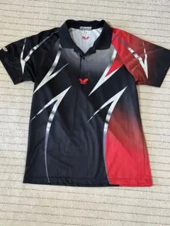 Butterfly 卓球ポロシャツ サイズ100 黒赤