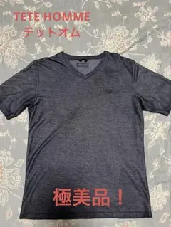 テットオム　Vネック Tシャツ　黒　Mサイズ