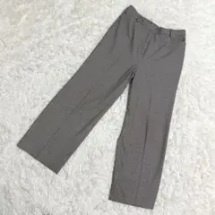 TRANS WORK✨良品　ワイドパンツ　起毛　チェック柄　秋冬　（L）