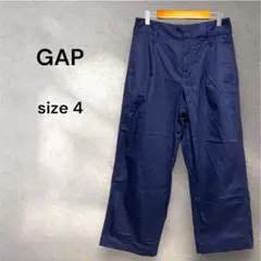 GAP ギャップ ワイド パンツ ワーク カジュアル ネイビー