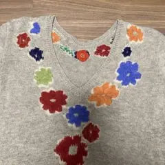 45r お花の刺繍ニット