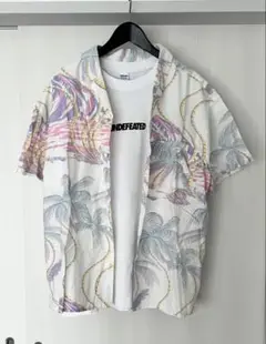 H&M アロハシャツ 半袖 白ベース