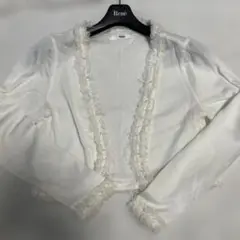 René ホワイト カーディガン　38