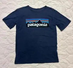 パタゴニア　紺半袖Tシャツ　ジュニアＭ10　140㎝相当　古着
