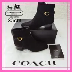 【送料無料】COACH 箱付 スウェード ブーティー・ショートブーツ
