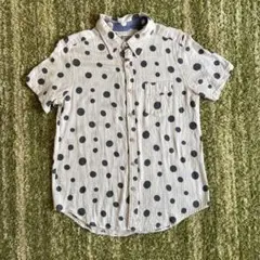 CUBE SUGAR 半袖ドット柄シャツ