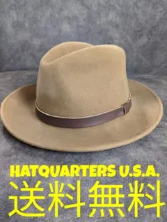 アウトドア、ウエスタン、釣り、HATQUARTERSレザーハット、米国製(L) 71KNyqLVtRL._UY350_.jpg