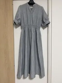 AS KNOW AS plus スキッパー5分袖ワンピース