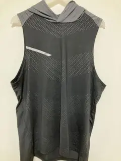 フード付きタンクトップ XL ブラック
