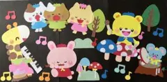 壁面　保育園　幼稚園　秋　動物　落ち葉　9月　10月　11月　音楽会　きのこ