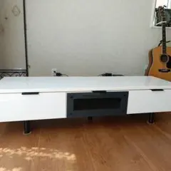 ホワイトテレビ台 引き出し付き