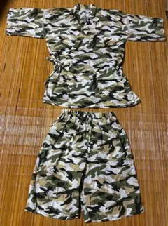 当時物！甚平 迷彩柄 緑色 カモフラ ギャル