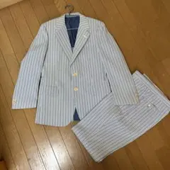 90s LEON ストライプ テーラードジャケット セットアップ上下セット