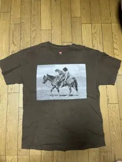 Hanes ブラウン Tシャツ Lサイズ