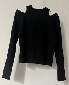 GRL☆オフショルダー ブラック 長袖 Tシャツ