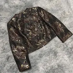 新品未使用TED BAKER ノーカラージャケット 総柄 ヴィンテージ 高級