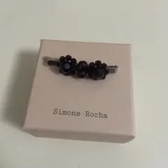 シモーネロシャ ビーズ ヘアピン レッド 赤
