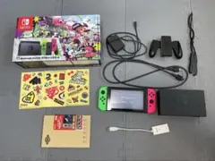 ニンテンドースイッチ本体　スプラトゥーン+SD+保護フィルム+有線アダプター