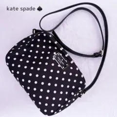 【値下】ケイトスペードkate spade ドットショルダーバッグ　ブラック