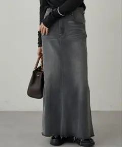 mkbru様 ラウンジドレス♡【美品】デニムマキシスカートブラックM