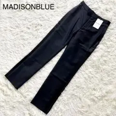 【未使用 タグ付】マディソンブルー 定価8万 タキシード パンツ 01 S 黒