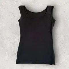 タンクトップインナー ノースリーブシャツ 無地シャツ (L) ブラック