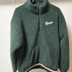 Converse ダークグリーン フリースジャケット L