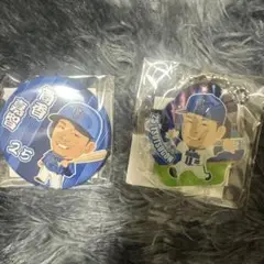 筒香選手アクリルスタンドチャームR&缶バッジ