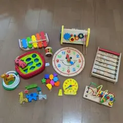 木のおもちゃ 10点まとめ売り モンテッソーリ 知育玩具 幼児教育 情操教育