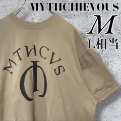 【即完】MYTHCHIEVOUS ミスチバス サークルロゴ Tシャツ ベージュM