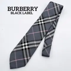 【BURBERRY BLACK LABEL】ノバチェック ネクタイ シルク