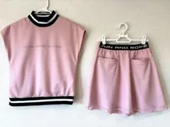 JUN&ROPE ジュンアンドロペ　レディースセットアップメッシュ　ピンク　S